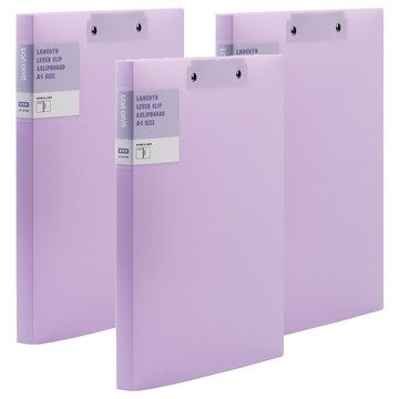 Lan CHYn 連勤牌文具 pp 馬卡龍色系 右中強力夾 + 左上板夾 lc-613d pe  紫色  3組