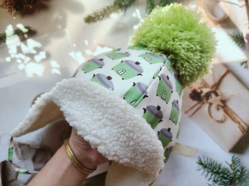 津Handmade 大毛球高飛帽/拉繩帽/大同電鍋印花