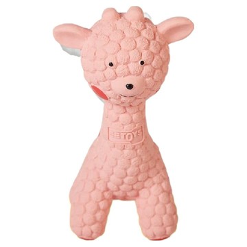 EETOYS 宜特 寵物乳膠球玩具  16 x 10.5cm  粉色長頸鹿  1個