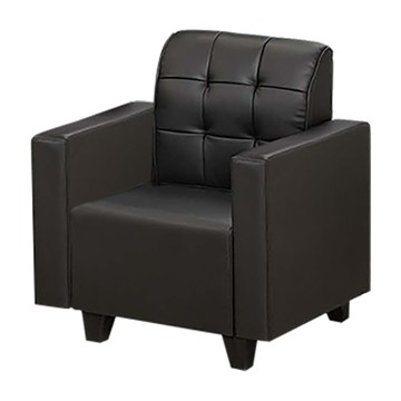 IHouse-馬丁尼 海灣型皮沙發 單扶手紅色