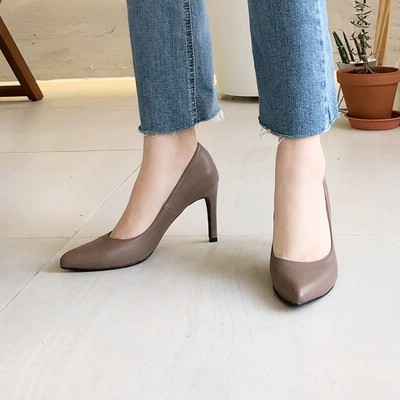 身長アップ 9cm台 ストレートヒール パンプス [18タイプ]
