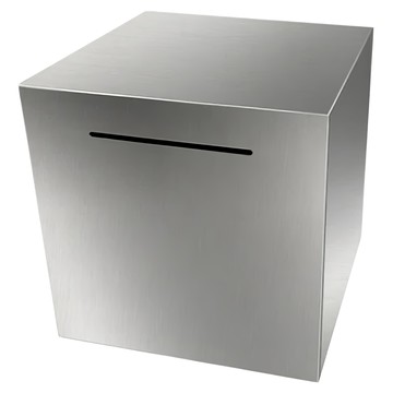 上手家居 不鏽鋼存錢筒 15x15x15cm  不鏽鋼原色  1個