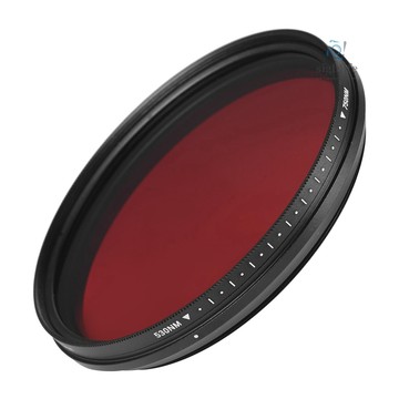 Fotga 82mm 可調紅外濾鏡 IR Pass X 射線鏡頭濾鏡可從 530nm 轉換為 750nm 兼容 DSLR
