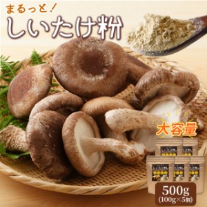 しいたけパウダー 粉末 ５００ｇ（１００ｇ×５個） 万能だし 粉 三重県産 農薬不使用栽培 椎茸１００％使用 国産 チャック付袋入