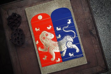 大福虎紅包袋 喜慶紅藍兩入－直式