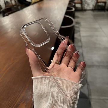 umj適用于iphone16pro手機殼17Air透明15超薄手感15plus蘋果14proMax新款13簡約高級12大孔鏡頭防摔保護套男