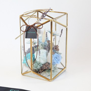藍薰 /八角玻璃屋永生花