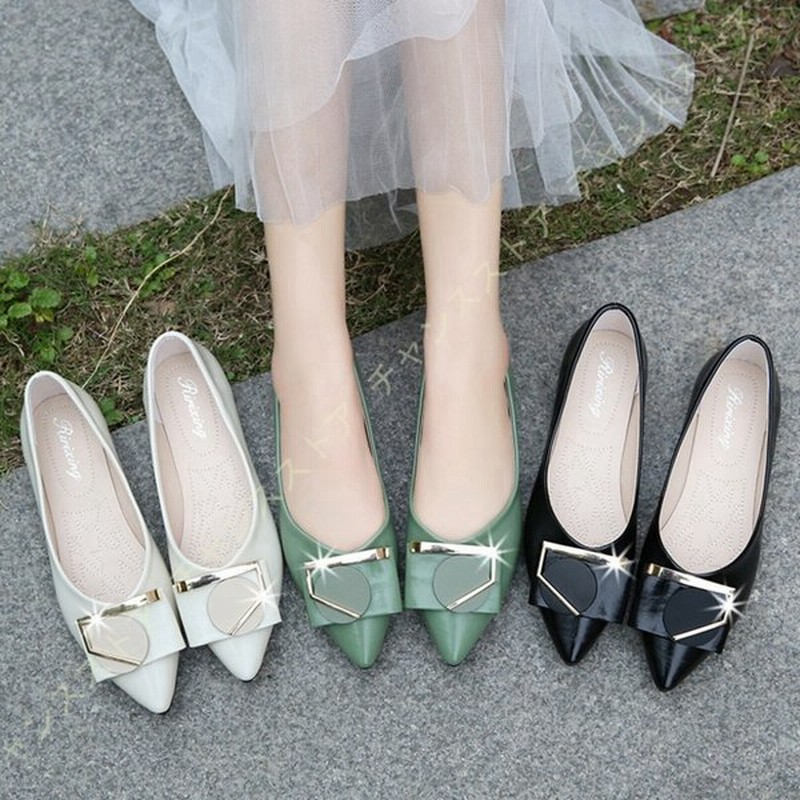 レディース おしゃれ ローヒール ポインテッドトゥ フラットシューズ ぺたんこ 靴 パンプス 柔らかい 痛くない 疲れない カジュアルシューズ スリッポン 通販 Lineポイント最大get Lineショッピング