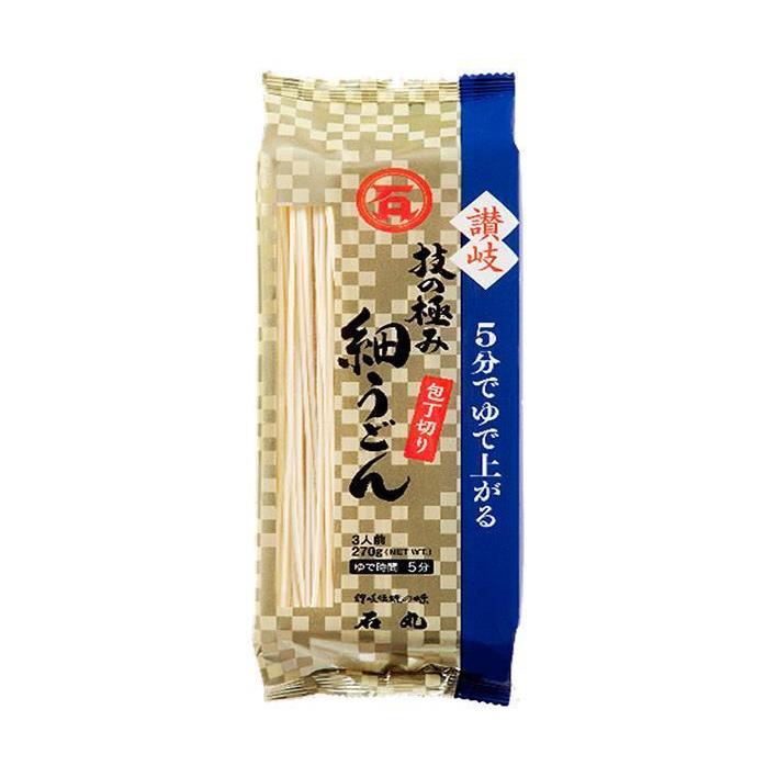 石丸製麺 技の極み 讃岐細うどん 包丁切り 270g×12袋入×(2ケース)｜ 送料無料