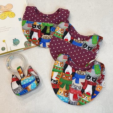 美國布貓咪圍兜兜l圍兜兜l貓咪l新生兒禮l八層紗