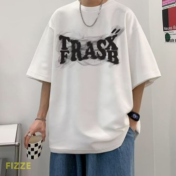 韓版字母印花T 大尺碼 印花t 日系 寬鬆 短袖T恤 情侶t  情侶 短袖男 男t 男生T恤ATXB527【FIZZE】