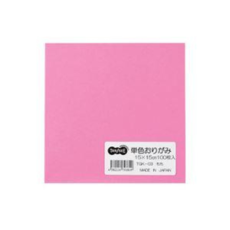 まとめ) TANOSEE 単色おりがみ もも 1パック（100枚） 〔×30セット