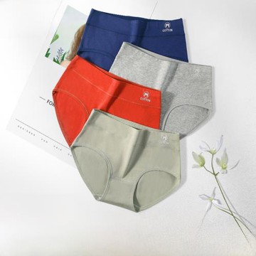 內褲女士純棉抗菌中腰收腹無痕大碼短褲頭女式高腰全棉石墨烯新款