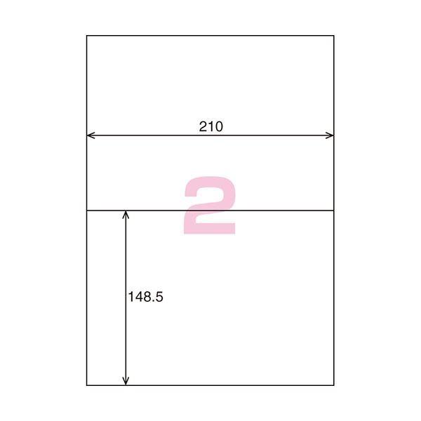 (まとめ) コクヨ プリンターを選ばない はかどりラベル (各社共通レイアウト) A4 2面 148.5×210mm KPC-E1021-100 1冊(100シート) 〔×10セット〕(代引不可)