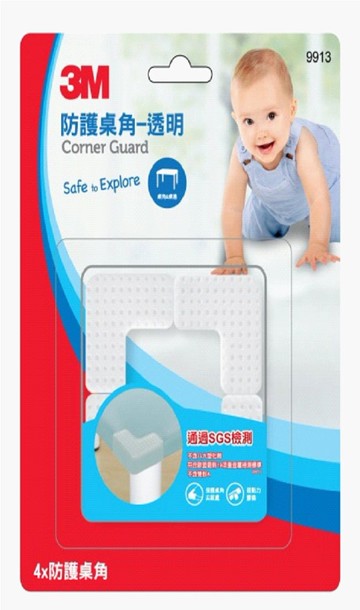 3M兒童安全防護桌角 透明9913 Safetylite