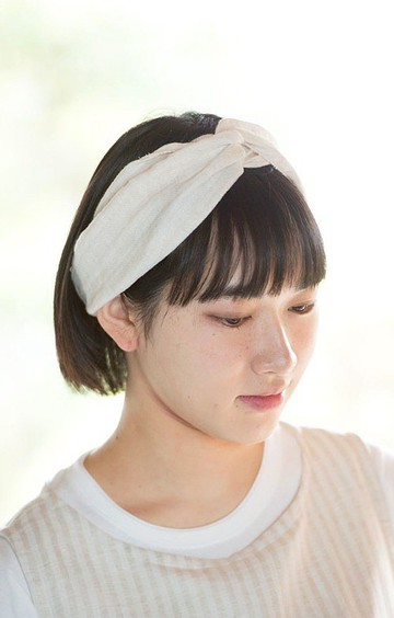 亞麻和棉質寬頭巾