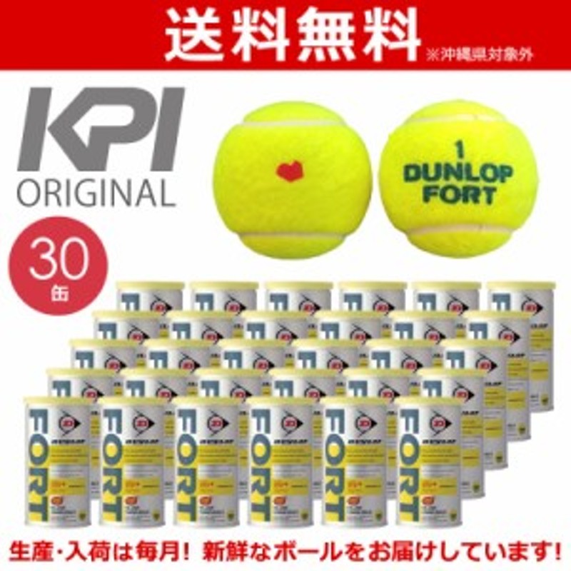 一部予約販売中】 DUNLOP ダンロップ プレッシャーライズド FORT フォート 4個入 1箱 30缶 120球 テニスボール fucoa.cl