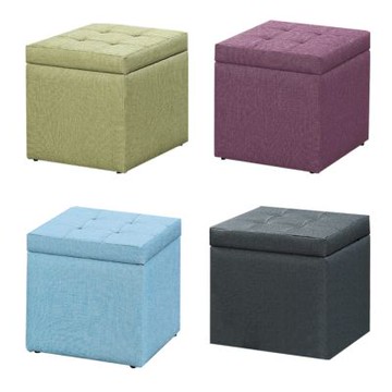 文創集 愛爾蘭貓抓皮革可收納小椅凳(四色可選)-47x39x44cm免組