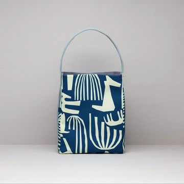 【 有現貨 】再生皮革肩背包 / 米克斯藏青 / 預購