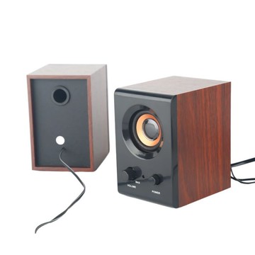 筆記本電腦音箱木質有線音響 家用辦公室外放多媒體2.0USB低音炮【宜家良品百貨】