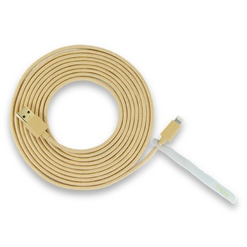 Zikko｜Lightning 蘋果原廠MFi認證編織線300cm-金