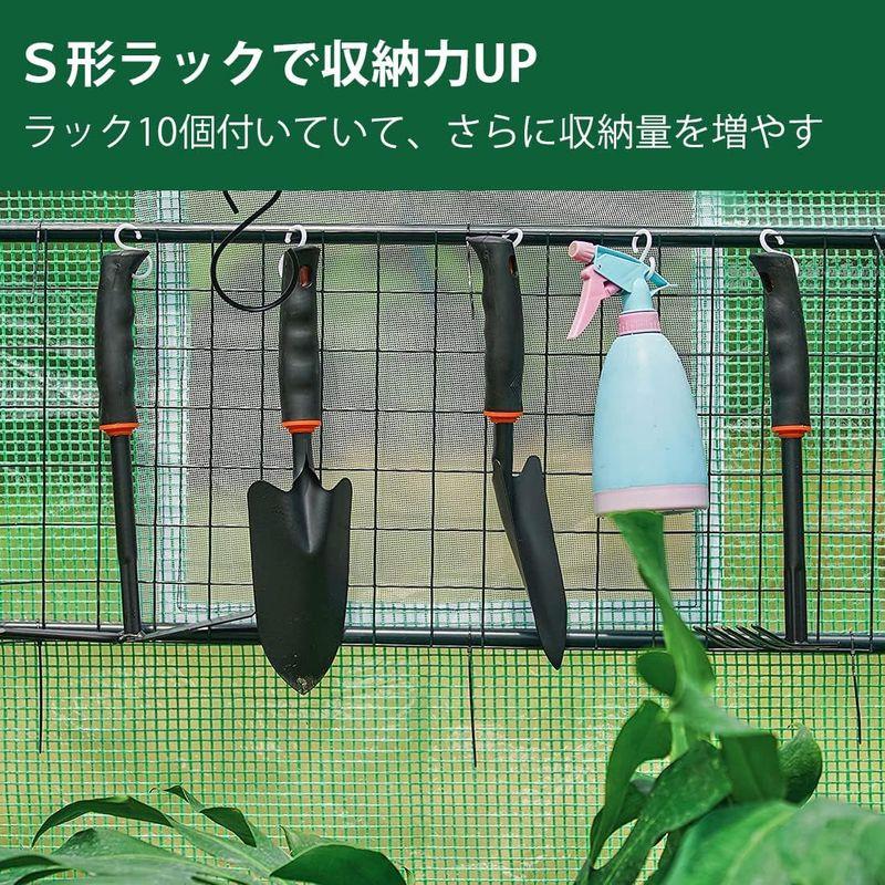 ビニールハウス ビニール温室 植物の温室 6段 園芸ラベル50枚 ペグ10個付属多機能 屋外雨よけ雨除けホコリ収納庫 自転車収納 家庭用 網