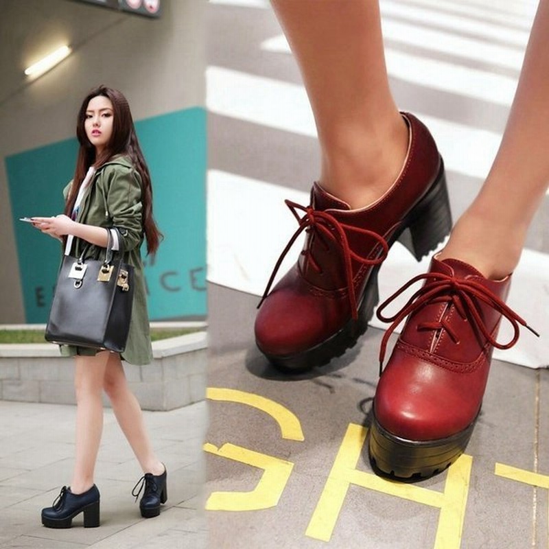 ブーツ レディース大きいサイズパンプス 太ヒール ブーツラウンドトゥパンプス 厚底 歩きやすい フォーマル 紐付き 通勤通学 旅行二次会結婚式入学式全5色 通販 Lineポイント最大get Lineショッピング