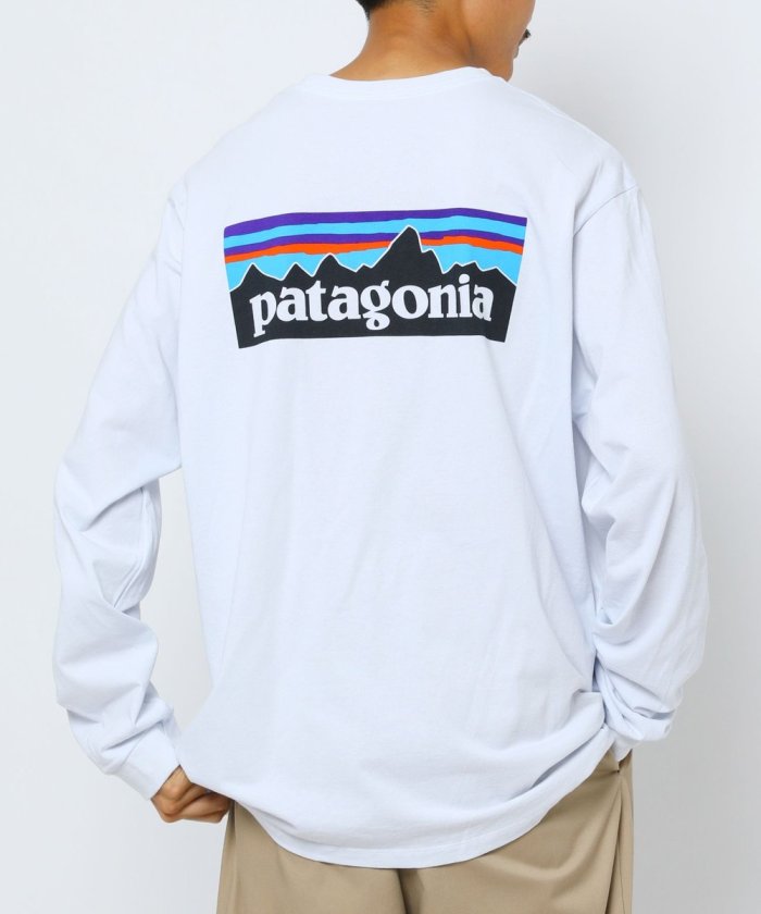 patagonia P-6ロゴ レスポンシビリティー ロングスリーブ Tシャツ - T