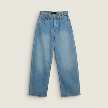 Cinched Check 5 Baggy 女款藍色牛仔長褲