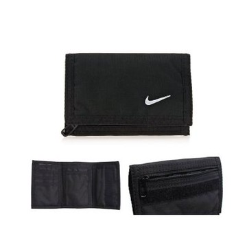 NIKE 小錢包 錢包 零錢包 卡夾 錢包運動 防水 防潑水 三摺 尼龍 魔鬼氈 AC2353-001