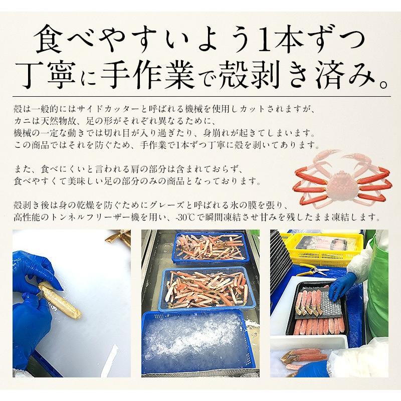 かに カニ 蟹 ズワイガニ ポーション 500g 生食可  刺身 しゃぶしゃぶ ずわいがに ギフト 贈り物 プレゼント 冬グルメ 冬ギフト