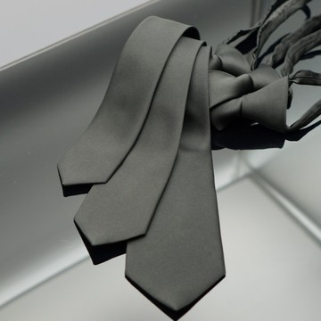 【CHINJUN領帶】自動拉鍊領帶-素面黑-劍寬5.5公分、7公分、9公分