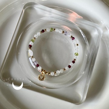 /月影密契/好運 智慧 情緒穩定紫牙烏石榴石 橄欖石 紫水晶月光石