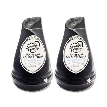 (2瓶超值組)日本Kobayashi小林製藥-Sawaday Happy室內放置型固體消臭芳香劑120g/瓶-海洋花香(黑)(空氣香氛膏,車內淨味盒)