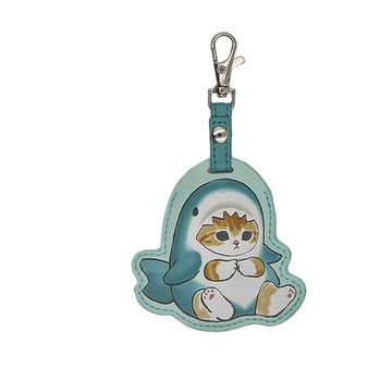 YENDAR 研達 貓福珊迪皮革吊飾  鯊魚 淺藍色  1個