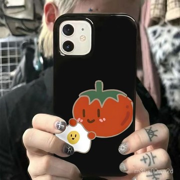 卡通番茄炒蛋 防摔 適用蘋果iphone 78p xr i11 i12 13 14 15 16 pro max手機殼