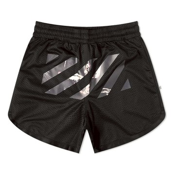 Off-White Caravaggio Arrow Mesh Track Shorts Black