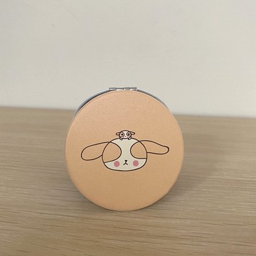 POCO皮革小圓鏡子 - 安ㄅ與小美美汪照鏡子囉