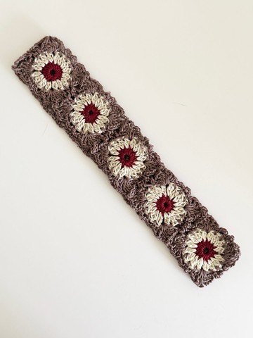 鈎織花祖母格髮帶