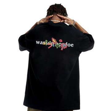 wassup潮牌重磅純棉短袖T恤男女情侶裝夏季美式高街百搭寬松半袖