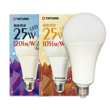 TATUNG 【4入】25W LED E27 全電壓 球泡燈 工廠 廠房 倉庫 倉儲 攤販 市集 市場 居家 室內 燈泡 (白光/黃光)