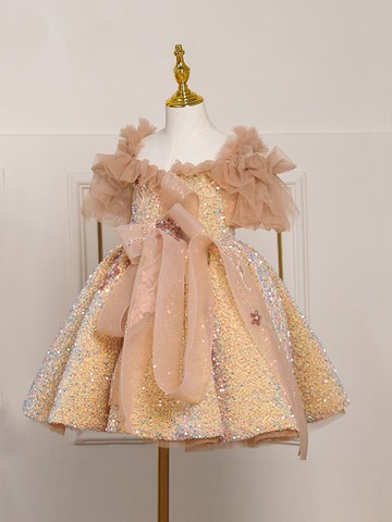 高端兒童禮服女童公主裙走秀模特蓬蓬裙花童主持人鋼琴演奏演出服