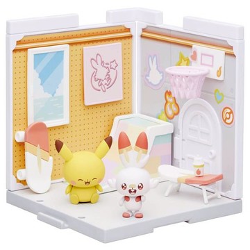 《TAKARA TOMY》 寶可夢 Pokepeace House 娃娃屋-活動室(炎兔兒+皮卡丘) 東喬精品百貨