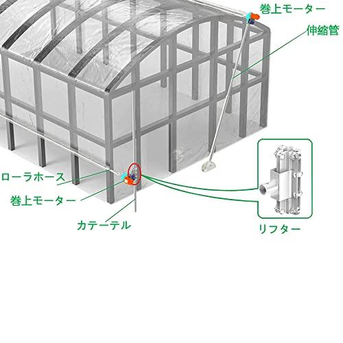 自動式フィルム巻上げ換気装置 24V 電動巻き上げ機 100W 4.0rpm 農業温室 ビニールハウス用 100NM