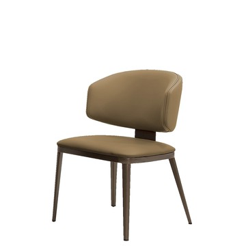 【Hampton 漢汀堡】芮卡餐椅-棕-2入組(椅子/餐椅/透氣皮革/防鏽處理)