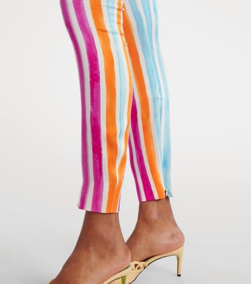 Dolce & Gabbana Striped silk-blend leggings