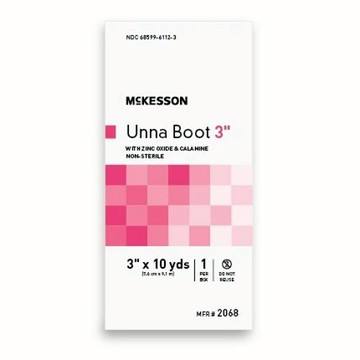 Unna Boot McKesson 3 Inch X 10 Yard Cotton Calamine / Zinc Oxide NonSterile White with Calamine 1 Count by McKesson