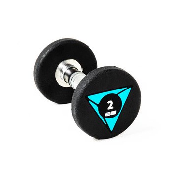BE URD1-PU圓頭包膠啞鈴-2KG(二入組)