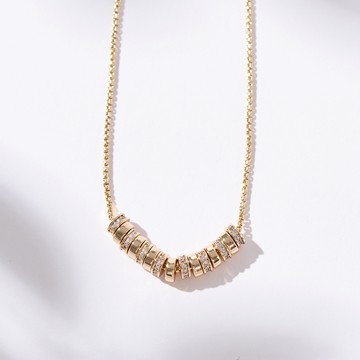 SOIRÉE BY N.Y. 蒔華芮︱年輪鑲鑽項鍊（共3色）