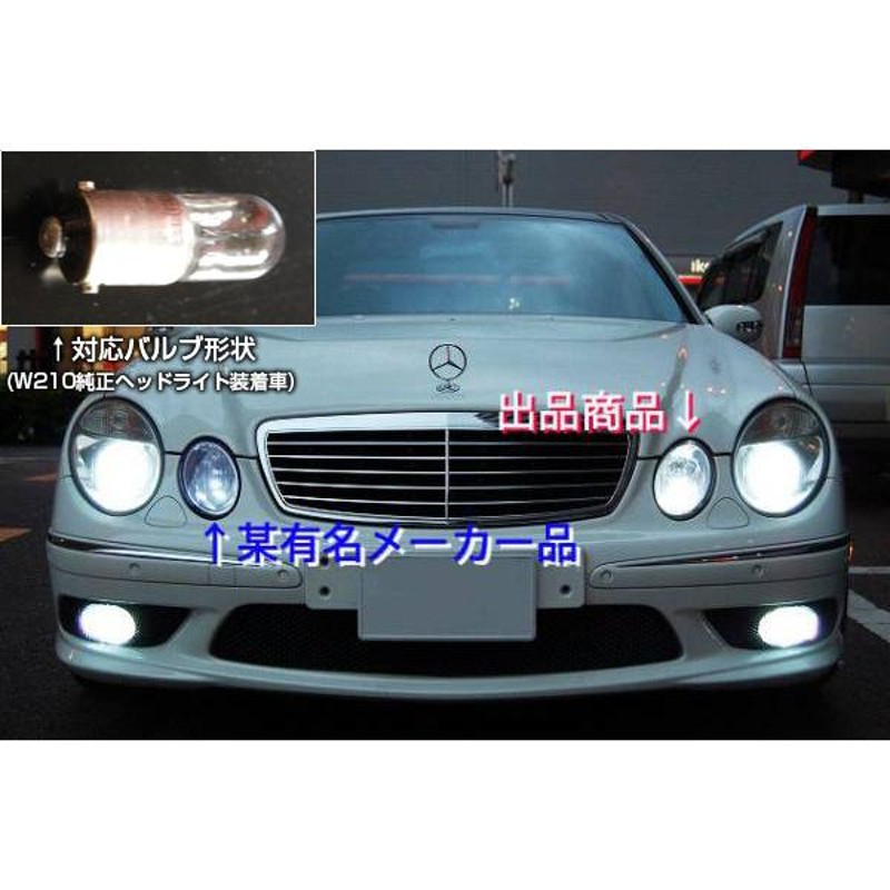 メルセデス ベンツ Eクラス W210 社外ヘッドライト装着車用 LED